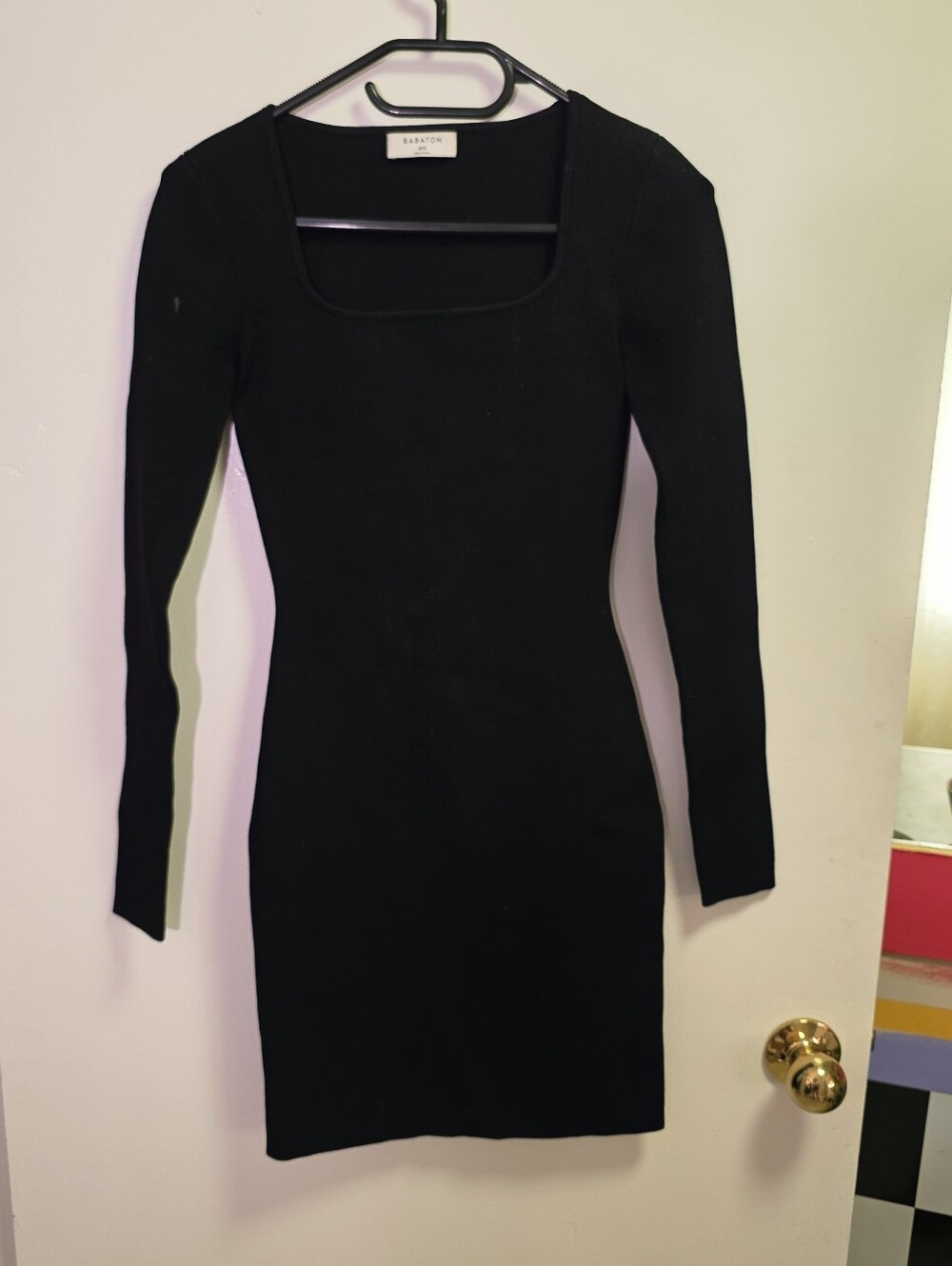 2xs Babaton Longsleeve Ribbed Contour Dress